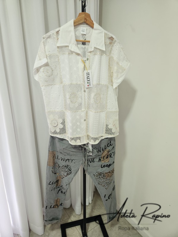 Babucha con detalles al frente + Camisa con detalles