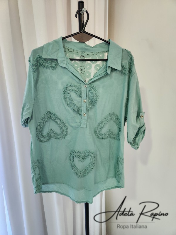 Camisola con detalle de corazones