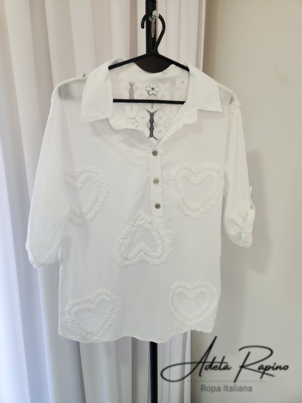 Camisola con detalle de corazones
